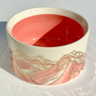 Astrid Kruse Pink Mountain Salad Bowl #f1077