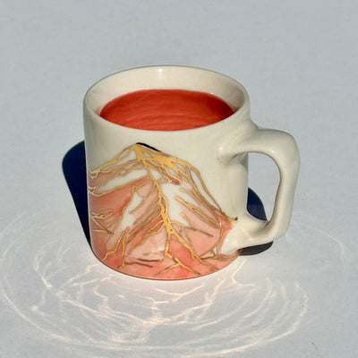 Astrid Kruse 3-4oz Pink Mountain Espresso Cup #M1506