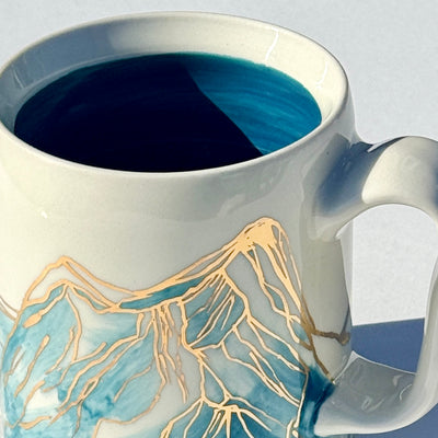 Astrid Kruse 16oz Bluegreen Mountain Mug #M1496