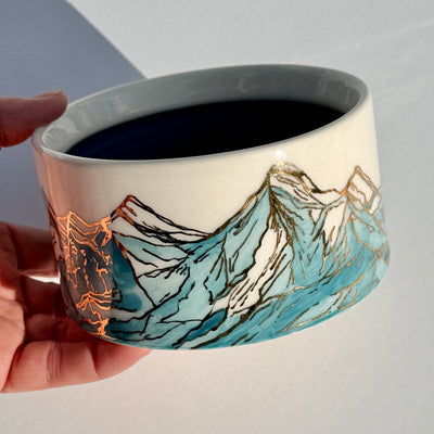 Astrid Kruse Bluegreen Mountain Bowl #LX039