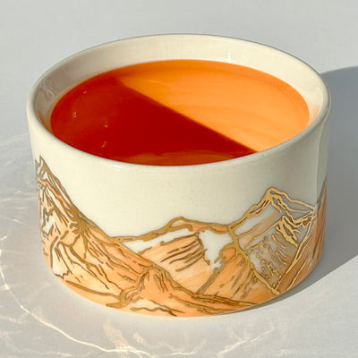 Astrid Kruse Orange Mountain Dessert Bowl #LIX104