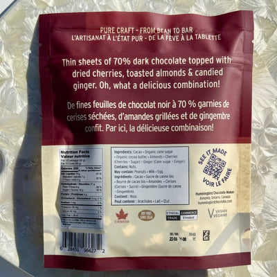 Hummingbird Chocolate Cherry Almond and Ginger Bark