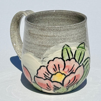 Maaike Charron 12oz Round Flower Mug with Peonies #N2953