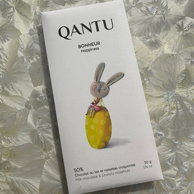 Qantu "Happiness" Milk Chocolate & Crunchy Hazelnuts