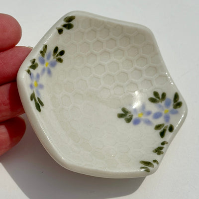 Blue Flowers Honeycomb Dish #N2051