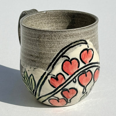 Maaike Charron 12oz Round Flower Mug with Bleeding Hearts #M1640