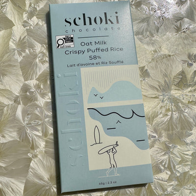 Schoki Oat Milk with Crispy Rice 58% Chocolate Bar