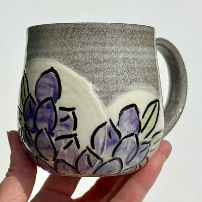 Maaike Charron Round Flower Mug with Lupines #N2119