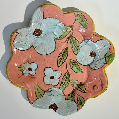 Kaitlyn Brennan Medium Flower Plate #f1094