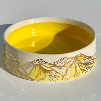 Astrid Kruse Yellow Mountain Wide Bowl #LIX105