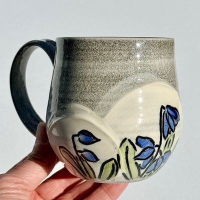 Maaike Charron 12oz Round Flower Mug with Siberian Squill #M1589