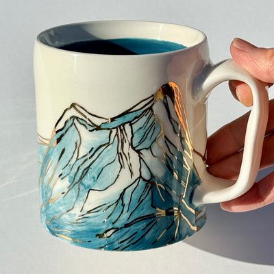 Astrid Kruse 16oz Bluegreen Mountain Mug #M1496