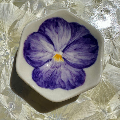 Pansy Honeycomb Dish #N2672