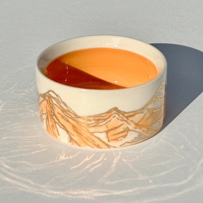 Astrid Kruse Orange Mountain Bowl #LX042