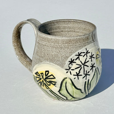 Maaike Charron Round Flower Mug with Dandelions #N2934