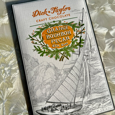 Dick Taylor Orange Bourbon Pecan 65% Dark Chocolate