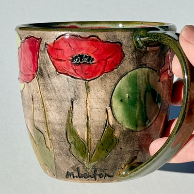 Marla Benton Poppy 12oz Poppy Mug #M1533