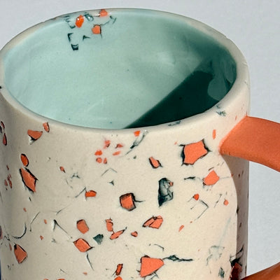 Rachael Kroeker 12oz Teal & Coral Grog Pop Mug #M1575
