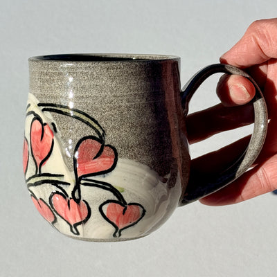Maaike Charron 12oz Round Flower Mug with Bleeding Hearts #M1587