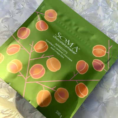 Soma Apricots tumbled in Caramel Chocolate