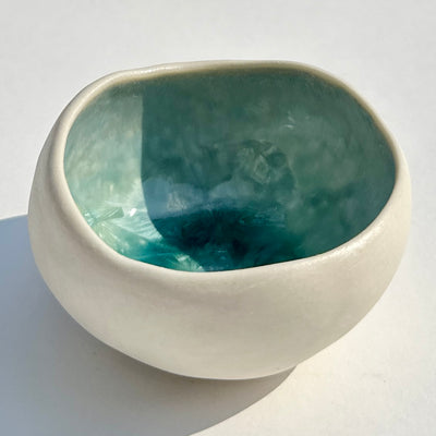 Alexis Templeton Turquoise Pinch Pot Puddle #f1007