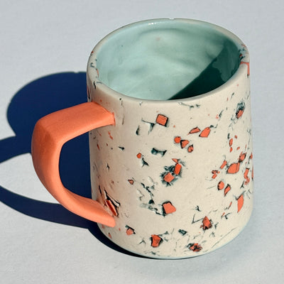 Rachael Kroeker 12oz Teal & Coral Grog Pop Mug #M1575