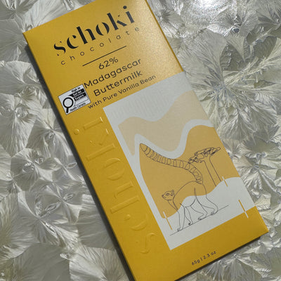 Schoki Buttermilk with Madagascan Vanilla & Cacao 62% Chocolate Bar
