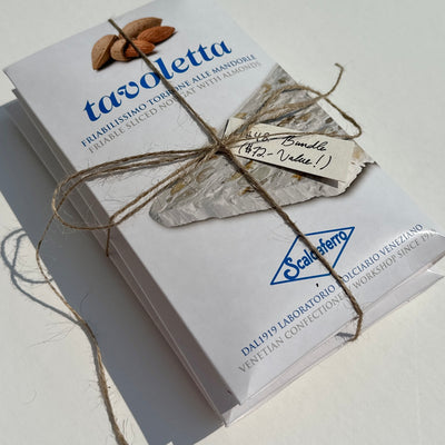 Scaldaferro Tavoletto Torrone Bar with Almonds Bundle of 3