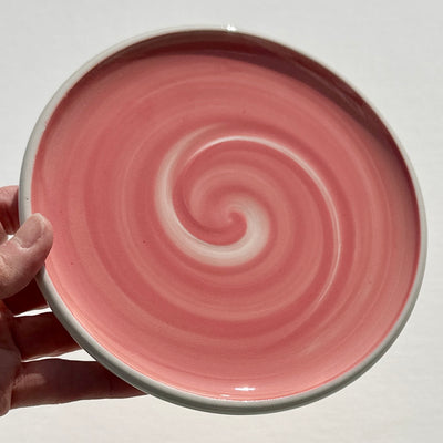 Alexis Templeton Pink and White Side Plate #f840