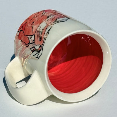 Astrid Kruse 12oz Reddish Pink Mountain Mug #M1503