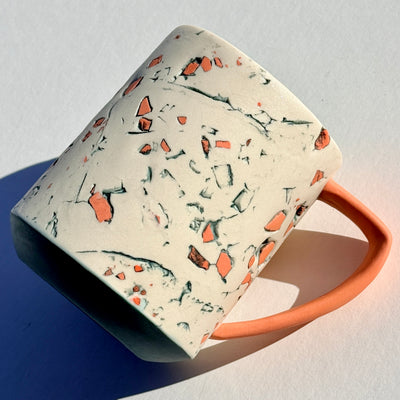 Rachael Kroeker 12oz Teal & Coral Grog Pop Mug #M1576