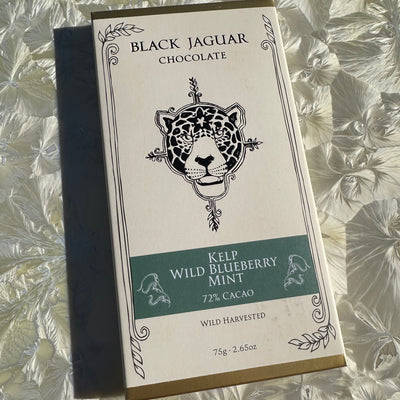Black Jaguar Kelp Blueberry Mint 72% Dark Chocolate Bar
