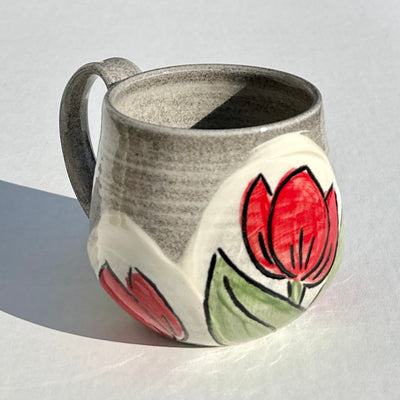 Maaike Charron Round Flower Mug with Tulips #N1696