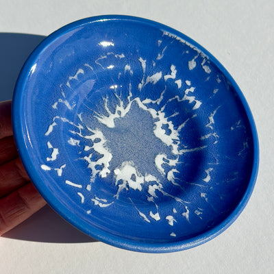 Alexis Templeton Little Blue Bowl with White Lichen Glaze #LIX128