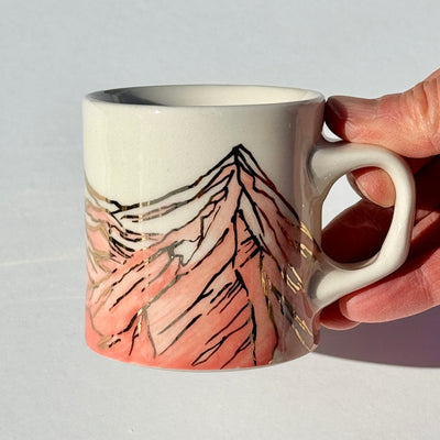 Astrid Kruse 3-4oz Pink Mountain Espresso Cup #M1507