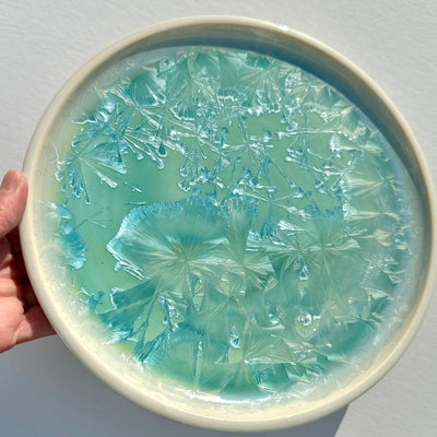 Alexis Templeton Turquoise Deep Dinner Plate #f1153