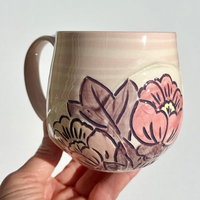 Maaike Charron 12oz Pink Peony Mug #f1027