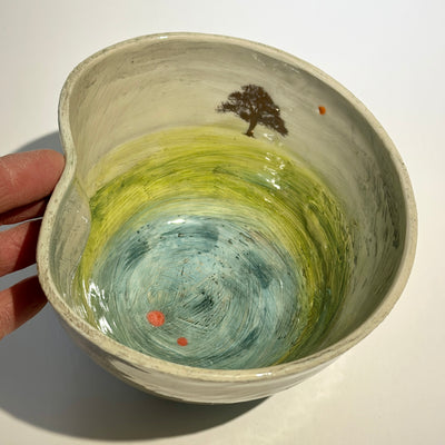 Lesley McInally Small/Med Landscape Bowl #LIX116