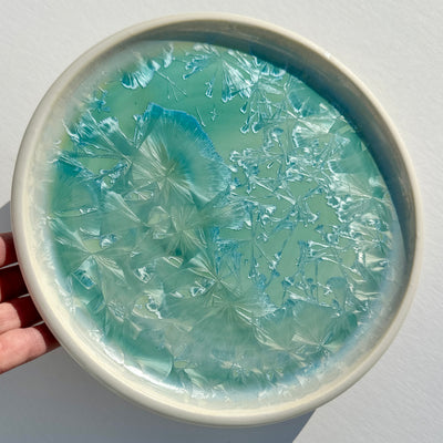 Alexis Templeton Turquoise Deep Dinner Plate #f1153