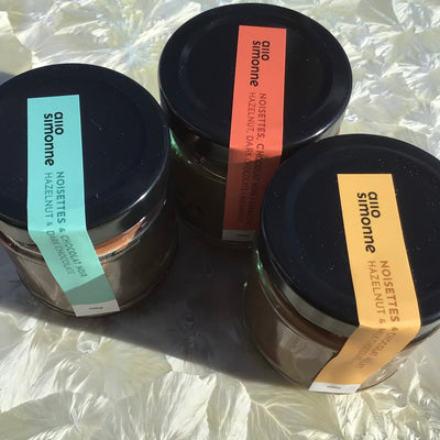 Allo Simonne Set of 3 Hazelnut Chocolate Spreads (Dark, Buckwheat, and Milk)