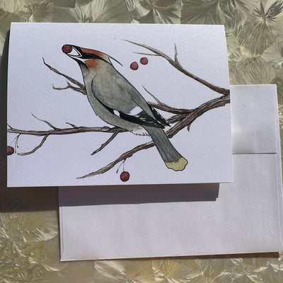 Danica Templeton Art Single Waxwing Card
