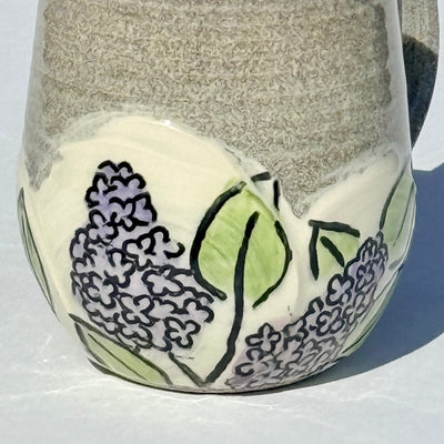 Maaike Charron 12oz Round Flower Mug with Lilacs #M1636