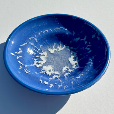 Alexis Templeton Little Blue Bowl with White Lichen Glaze #LIX128