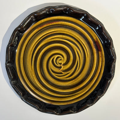 Michael Flaherty Amber 22cm Plate #f957