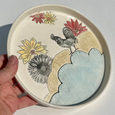 Wendy Shirran Rooster Plate #f868