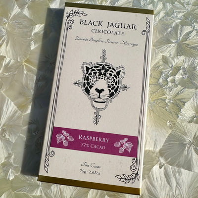 Black Jaguar Raspberry 77% Dark Chocolate Bar