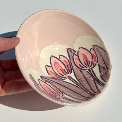 Maaike Charron Pink Tulip Bowl #f1026