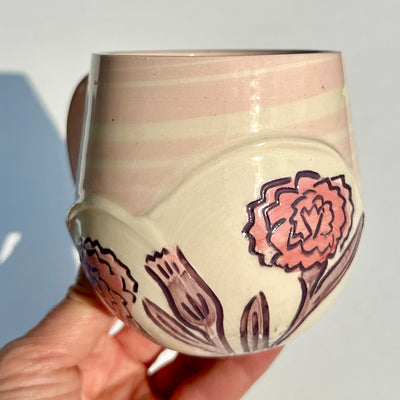 Maaike Charron 12oz Pink Carnation Mug #f1020