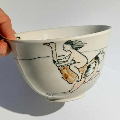 Bronwyn Arundel Ostrich Rider Bowl #N2923