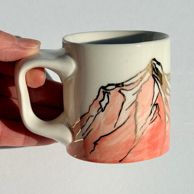 Astrid Kruse 3-4oz Pink Mountain Espresso Cup #M1508